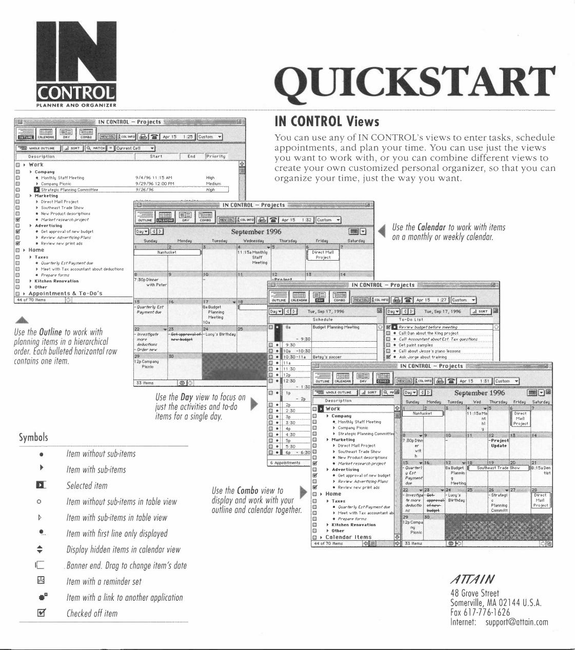 IN CONTROL 3 Quick Start