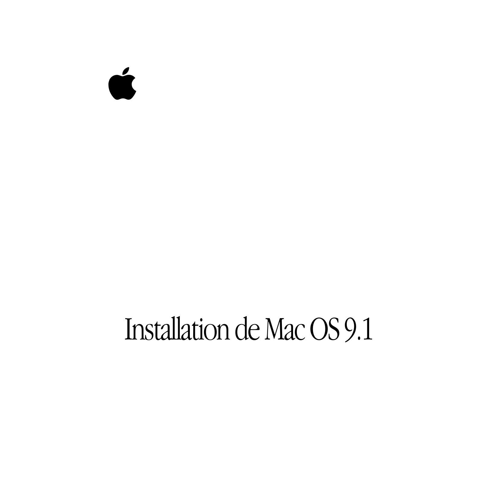 Installation de Mac OS 9.1