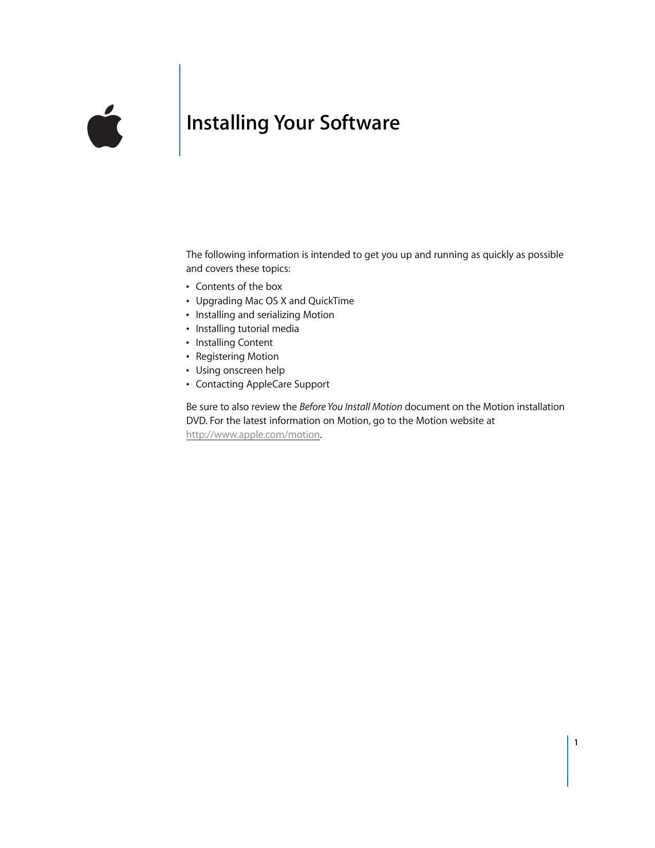 Installing Motion