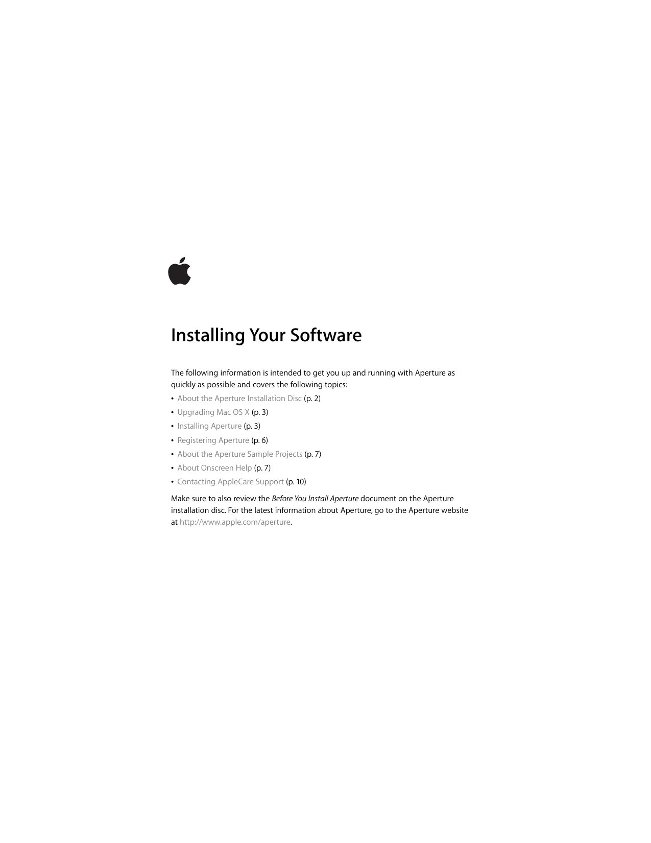 Installing Your Software 0