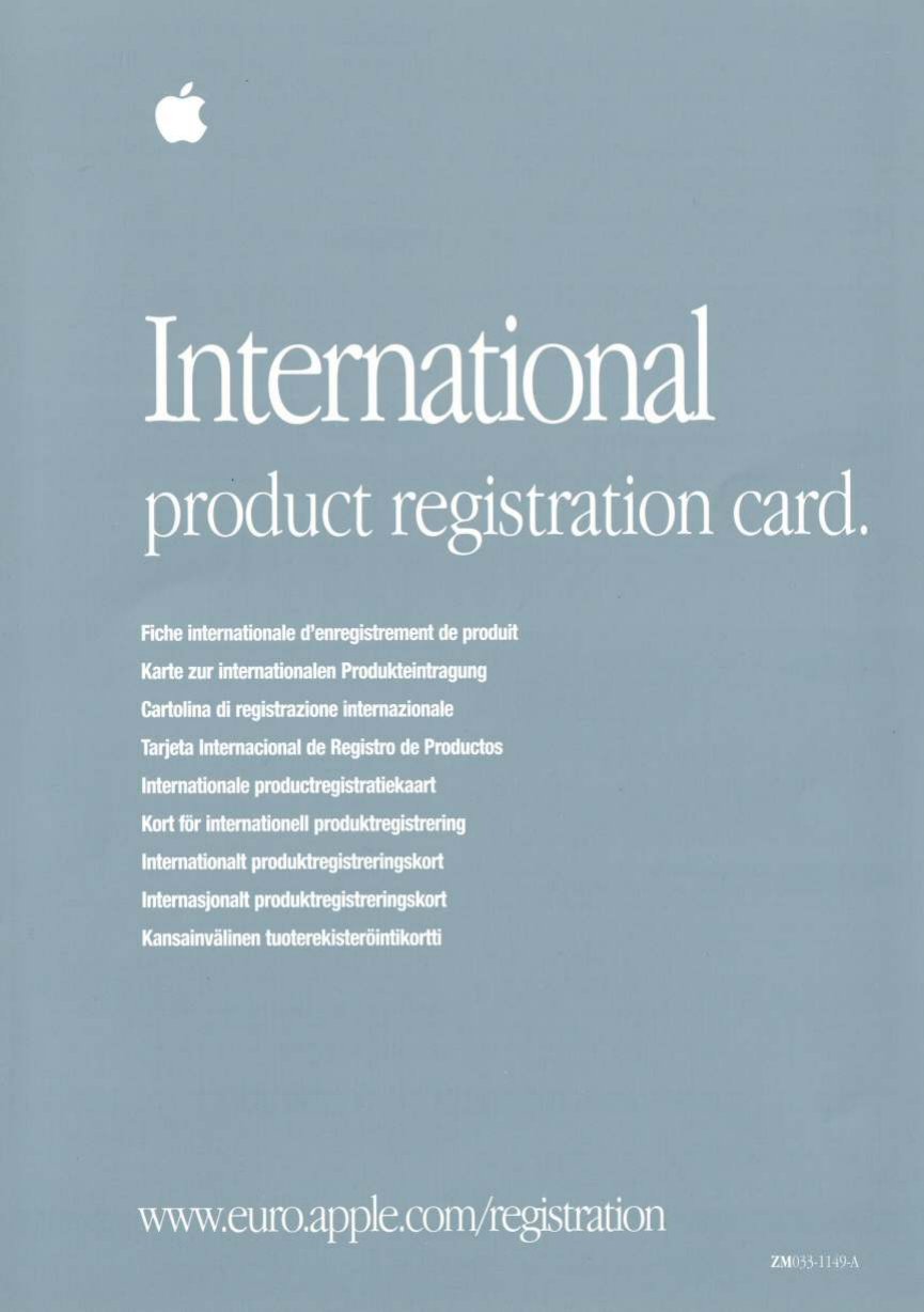 International Registration Card ZM033 1149 A