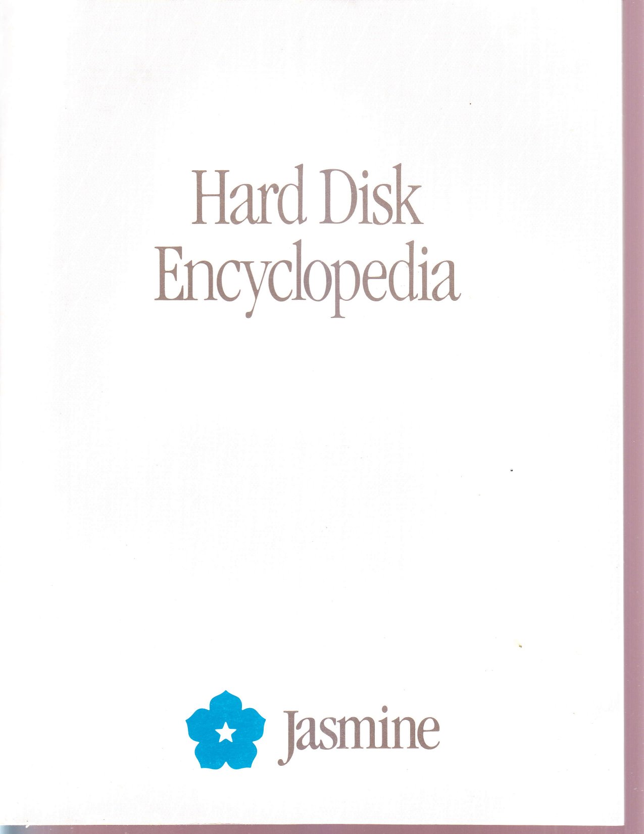 Jasmine Hard Disk Encyclopedia 1988