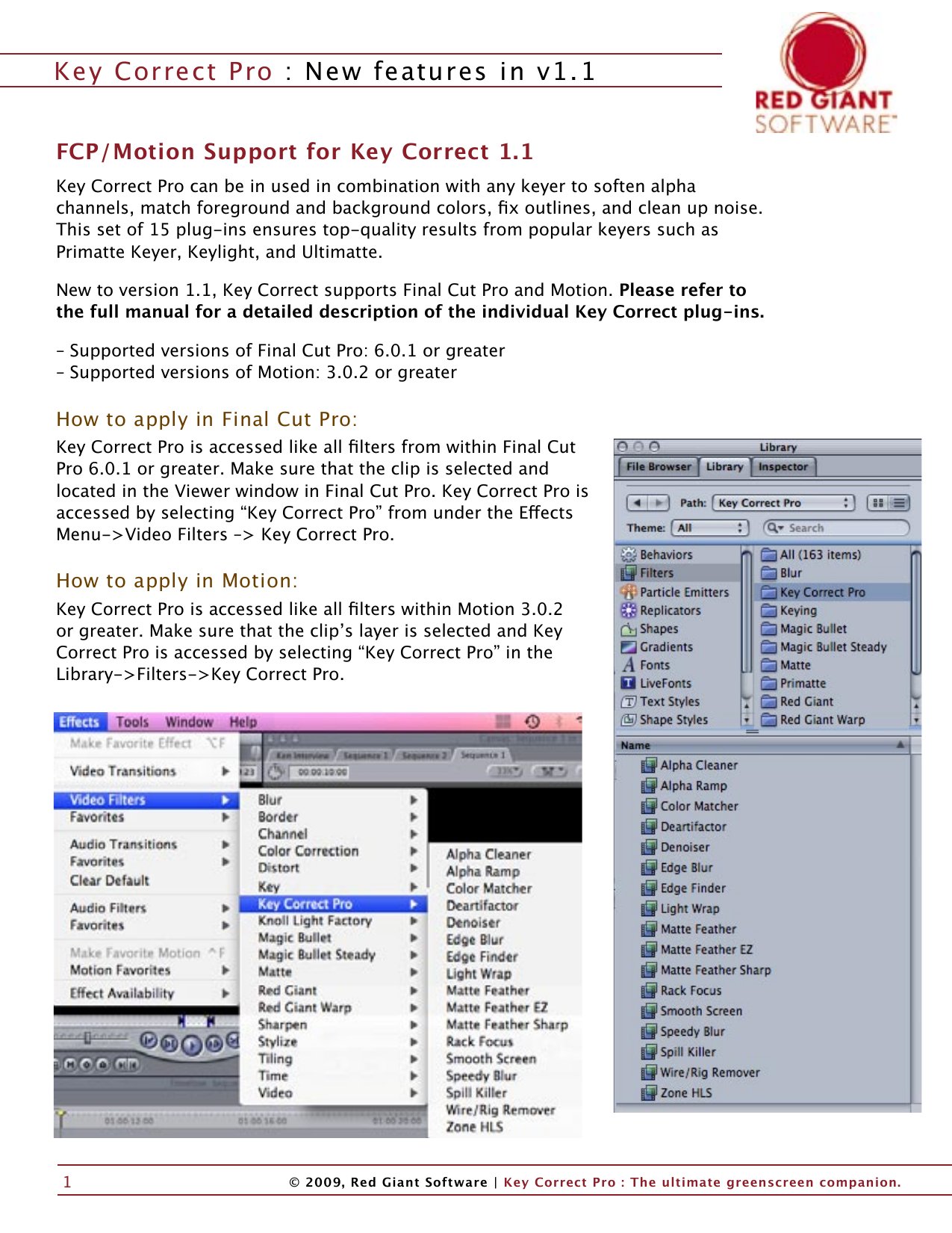 Key Correct Pro For Final Cut Pro and Motion