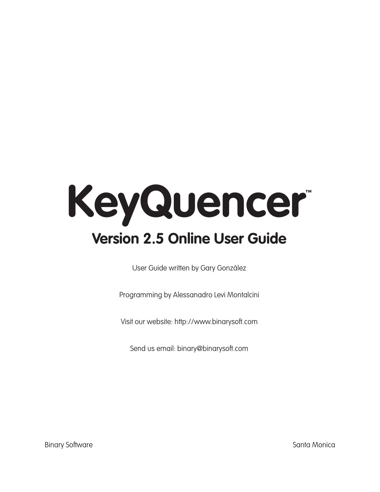 KeyQuencer 2.5 User Guide