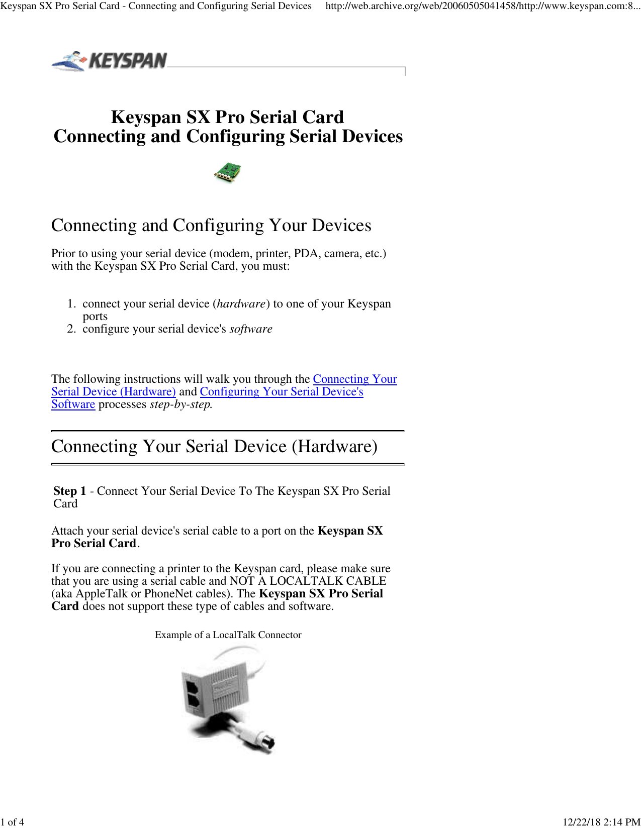 Keyspan Pro SX