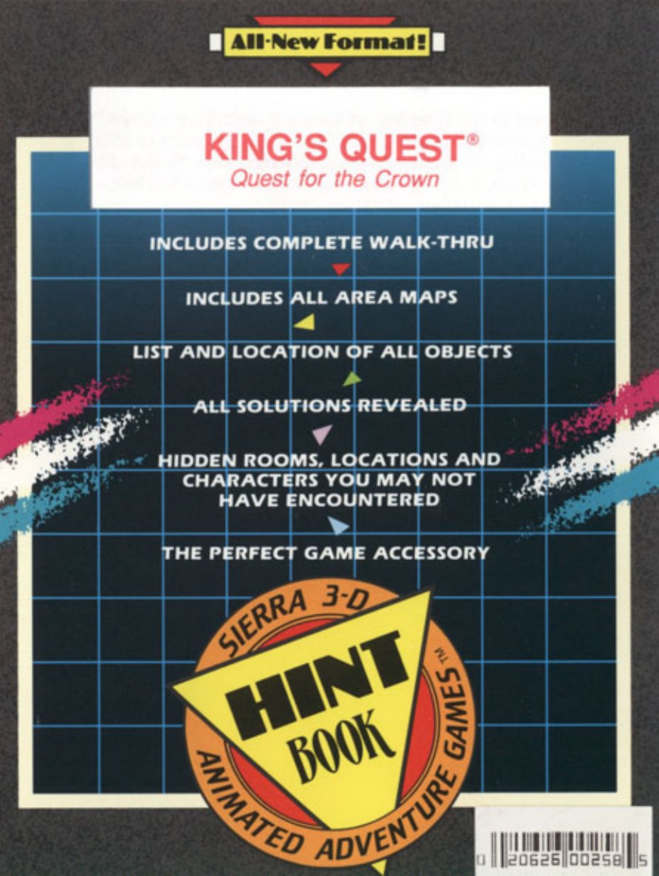 Kings Quest 1 Hint Book