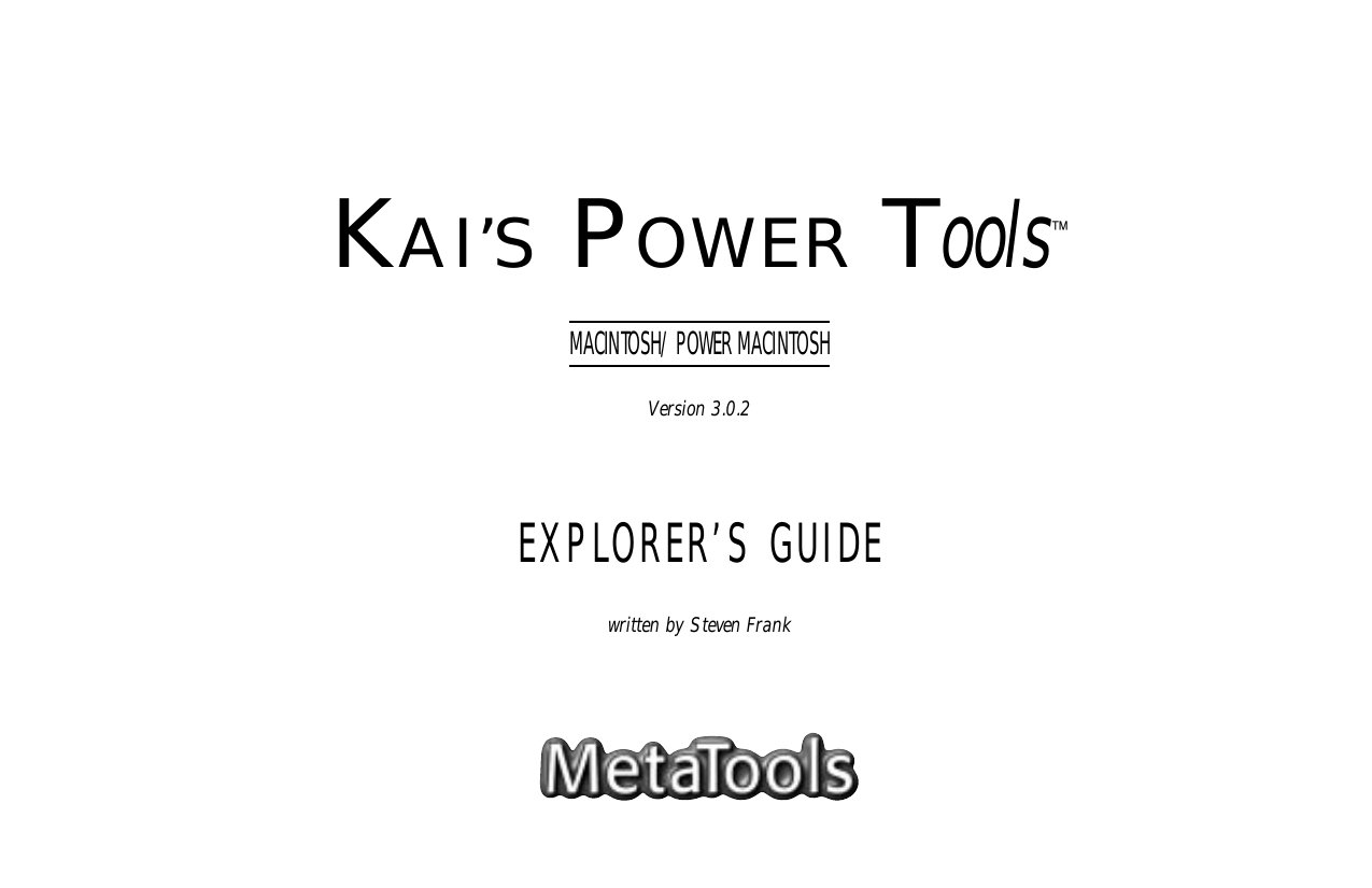 KPT 3.0 Explorers Guide