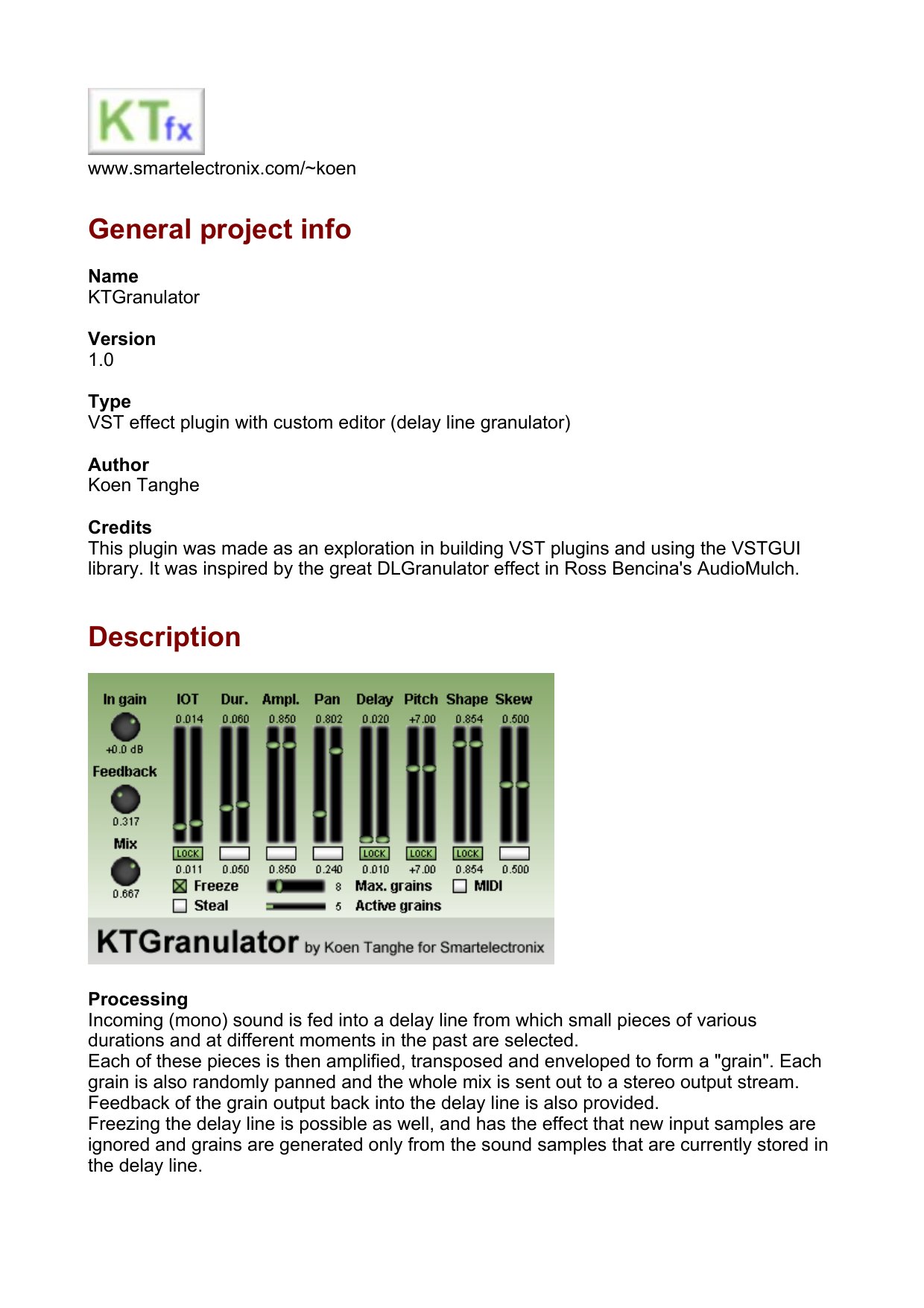 KTGranulator ReadMe