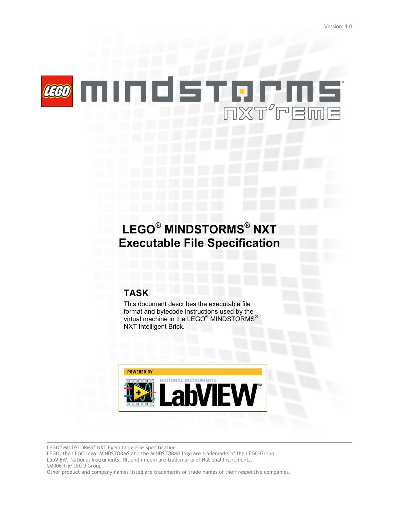 LEGO MINDSTORMS NXT Executable File Specification