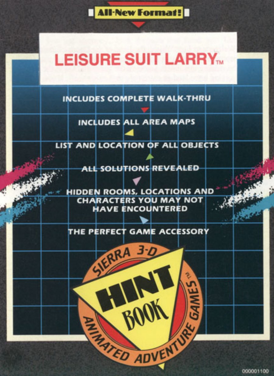Leisure Suit Larry 1 Hintbook