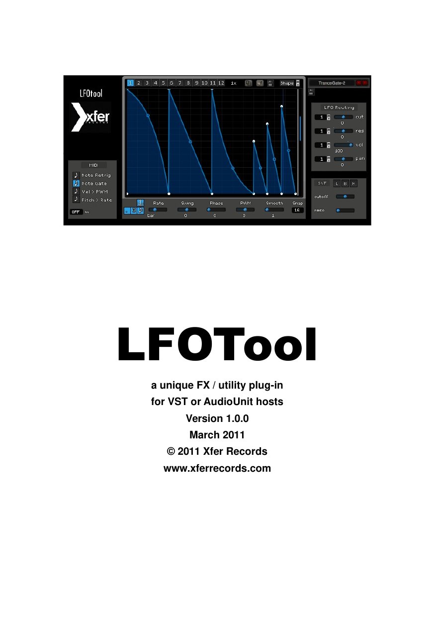 LFOTool Manual