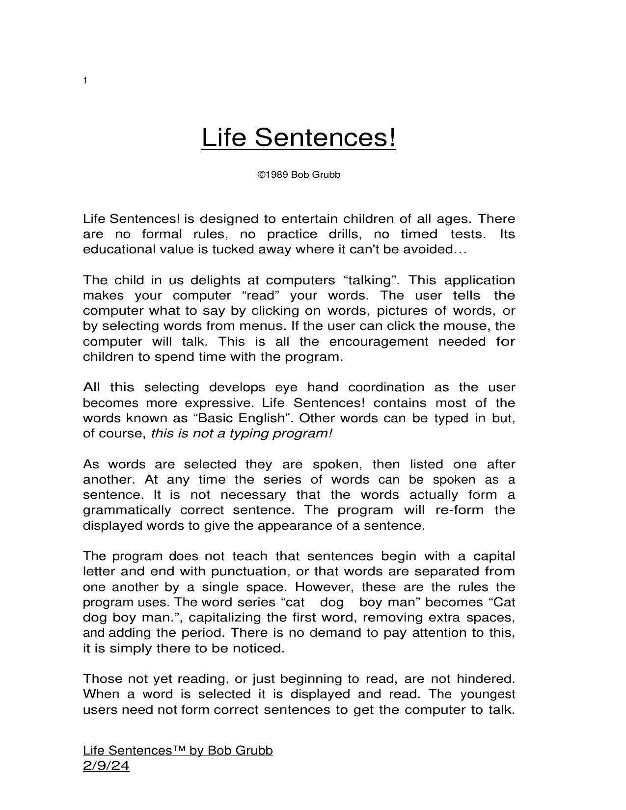 Life Sentences