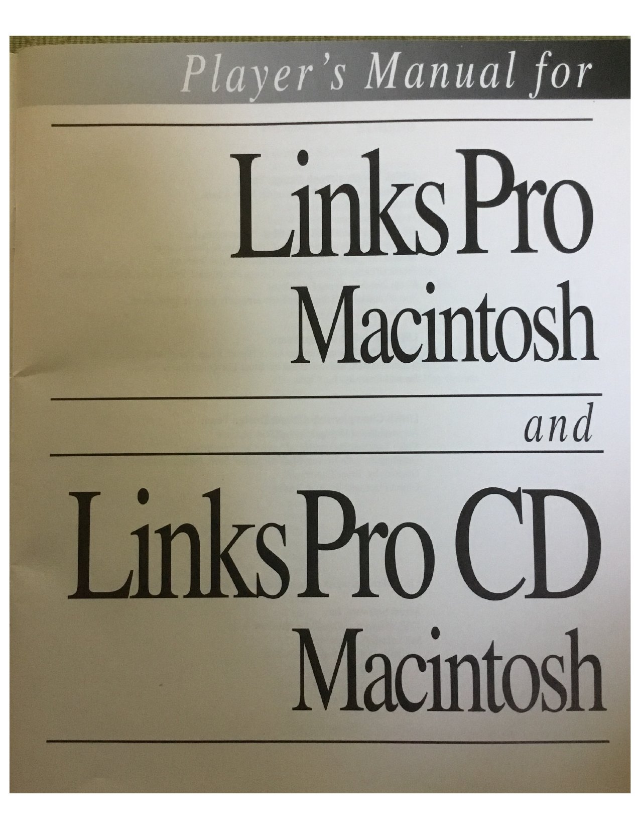 Links Pro Manual