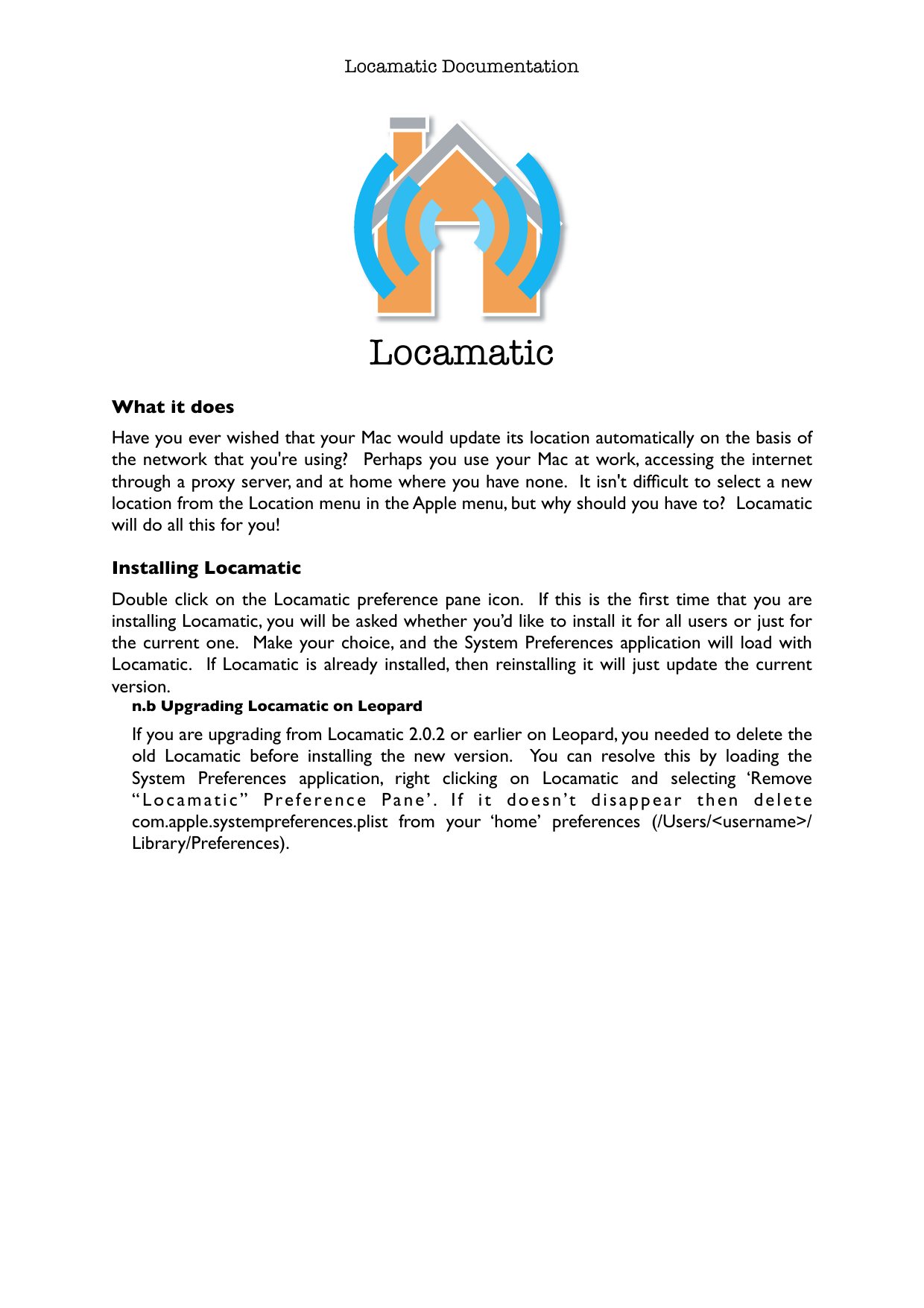 Locamatic Documentation