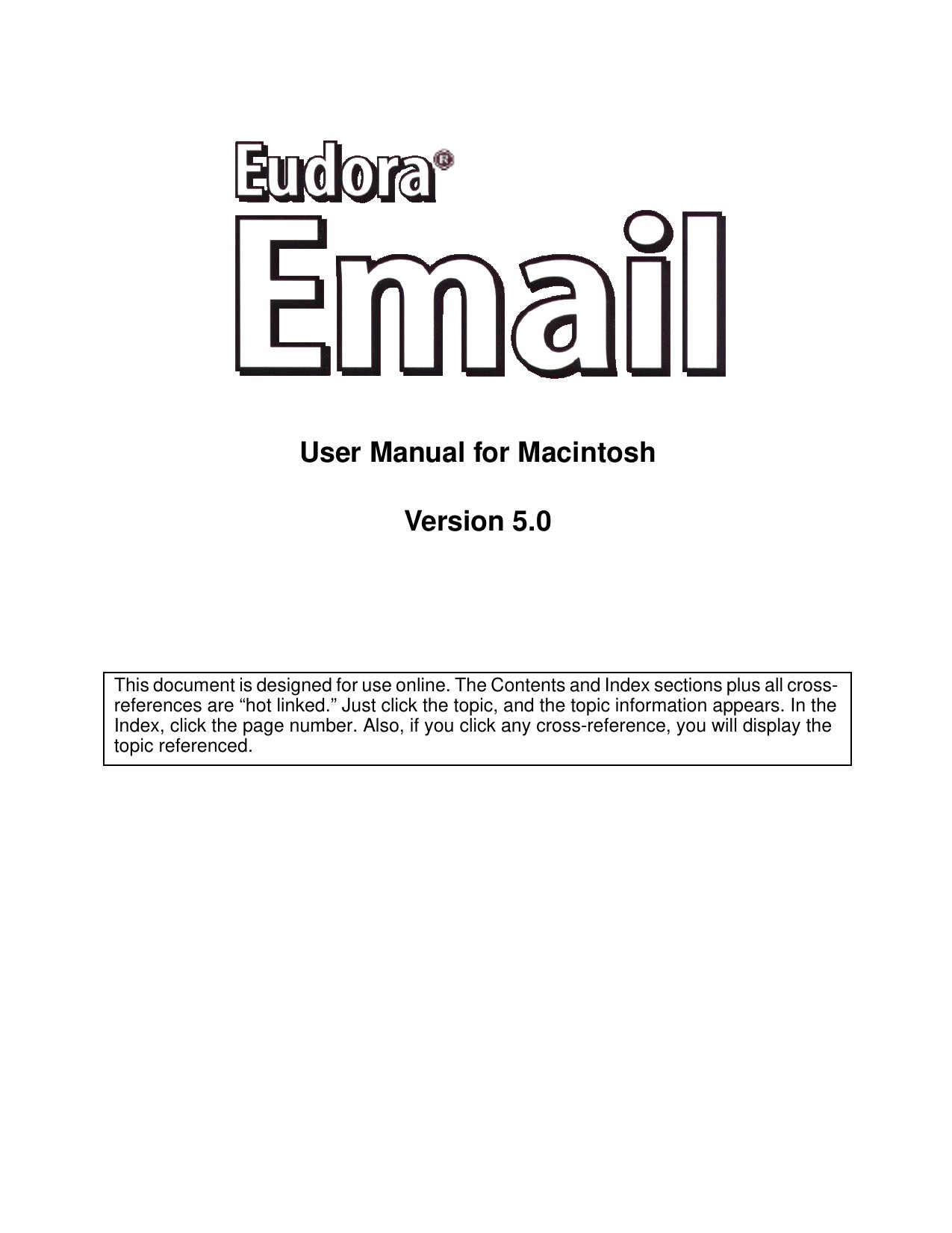 Mac Eudora 5 User Manual
