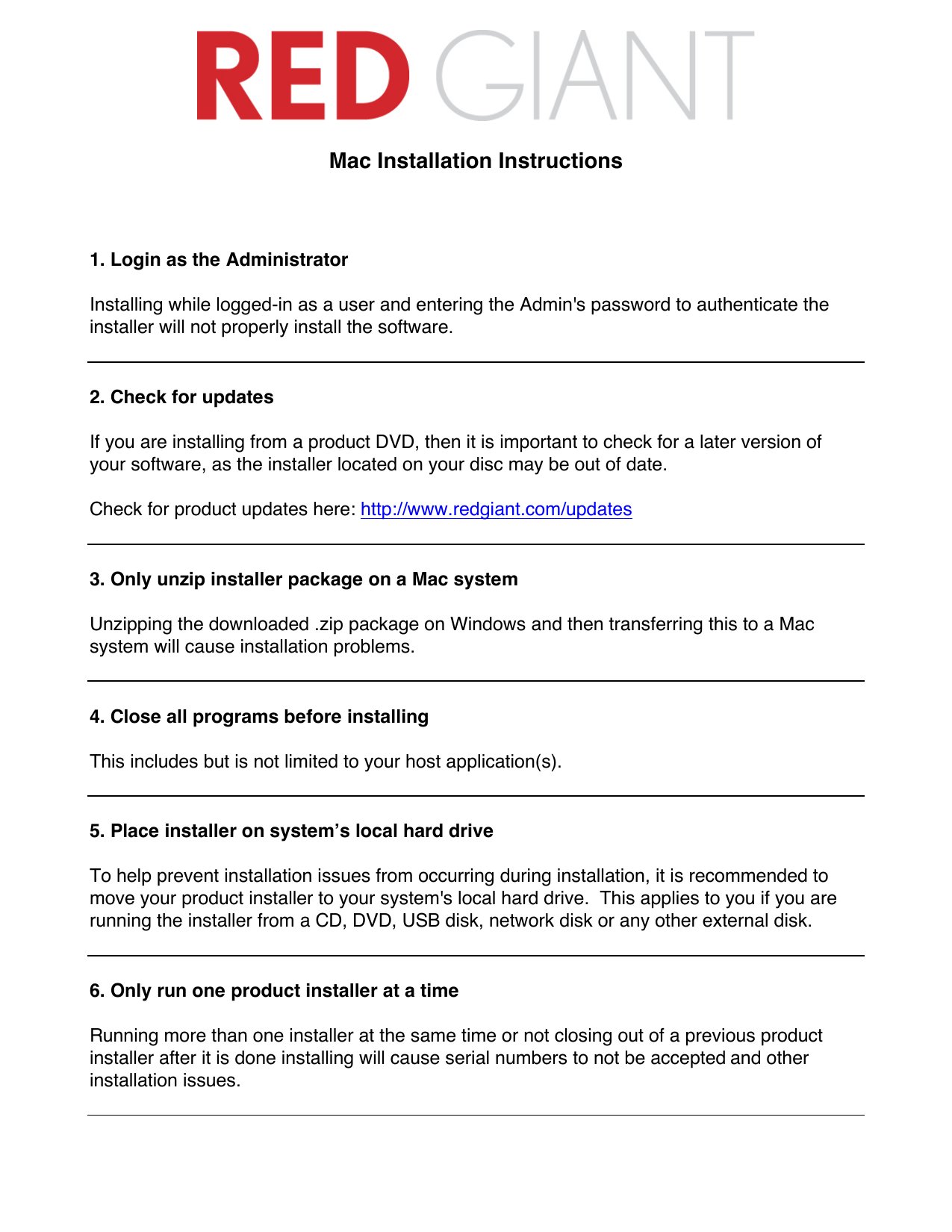 Mac Installation Instructions 0