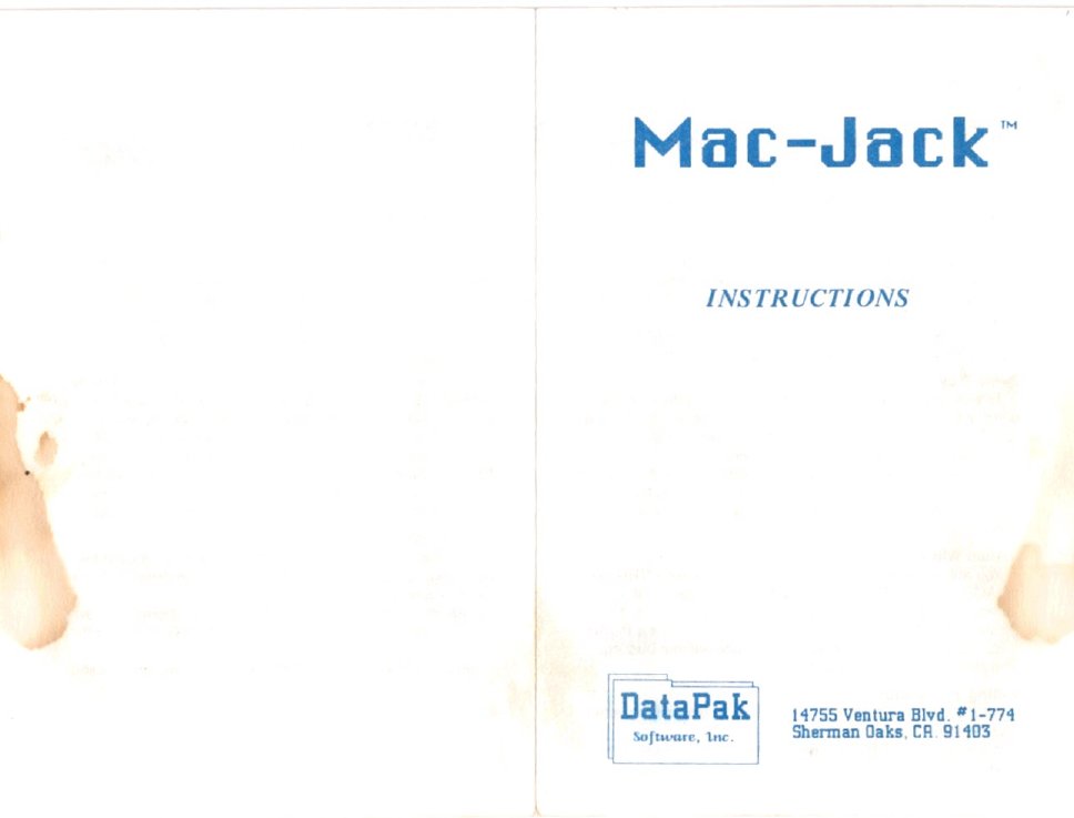 Mac Jack manual