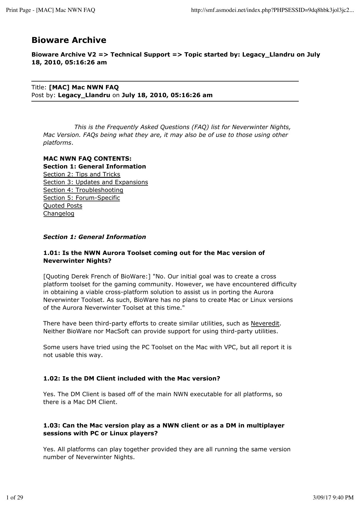 Mac NWN FAQ