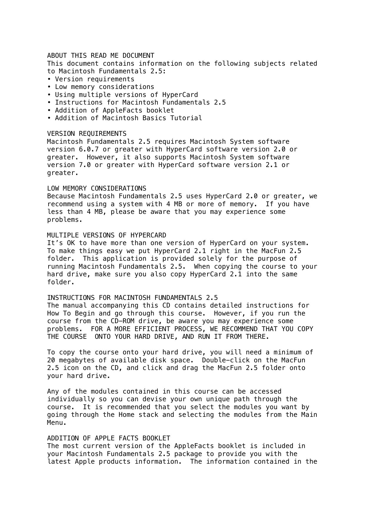 Macintosh Fundamentals 25