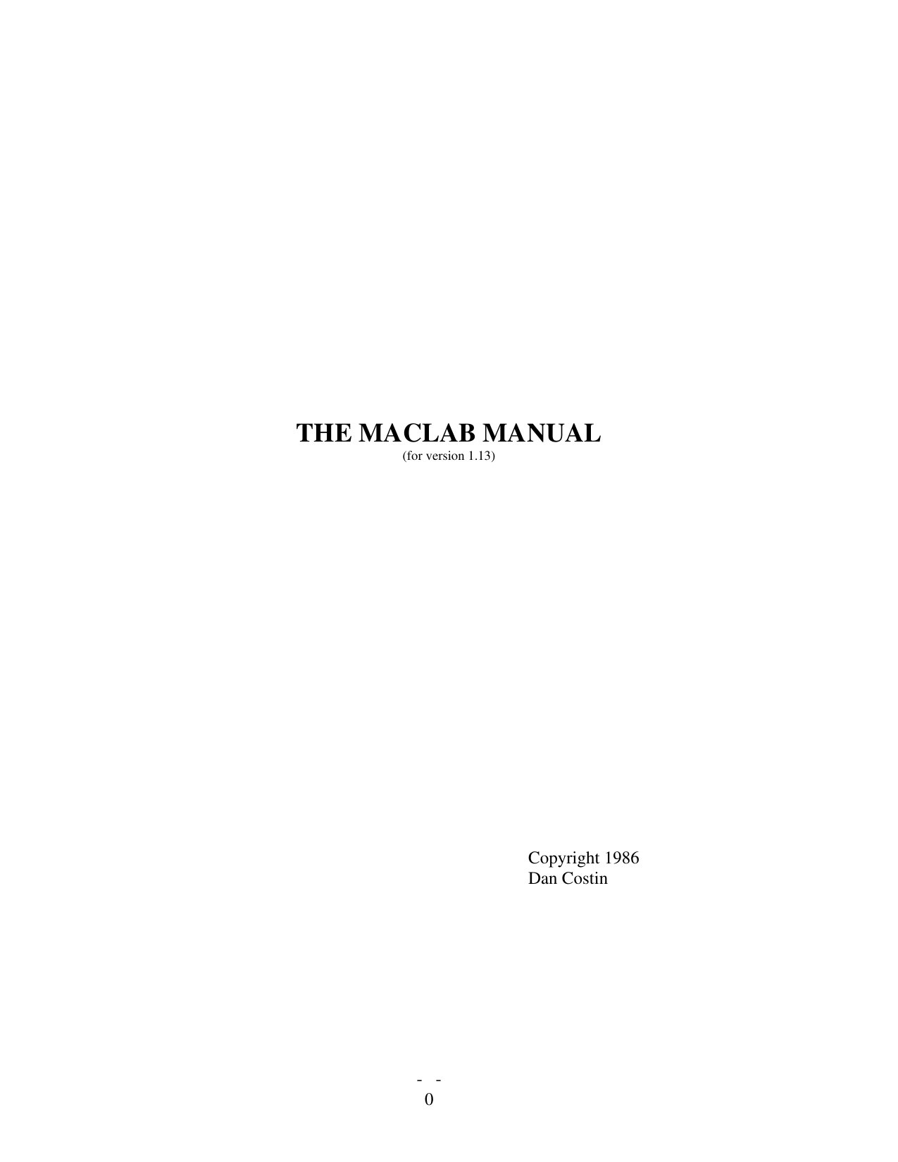 MacLab Manual