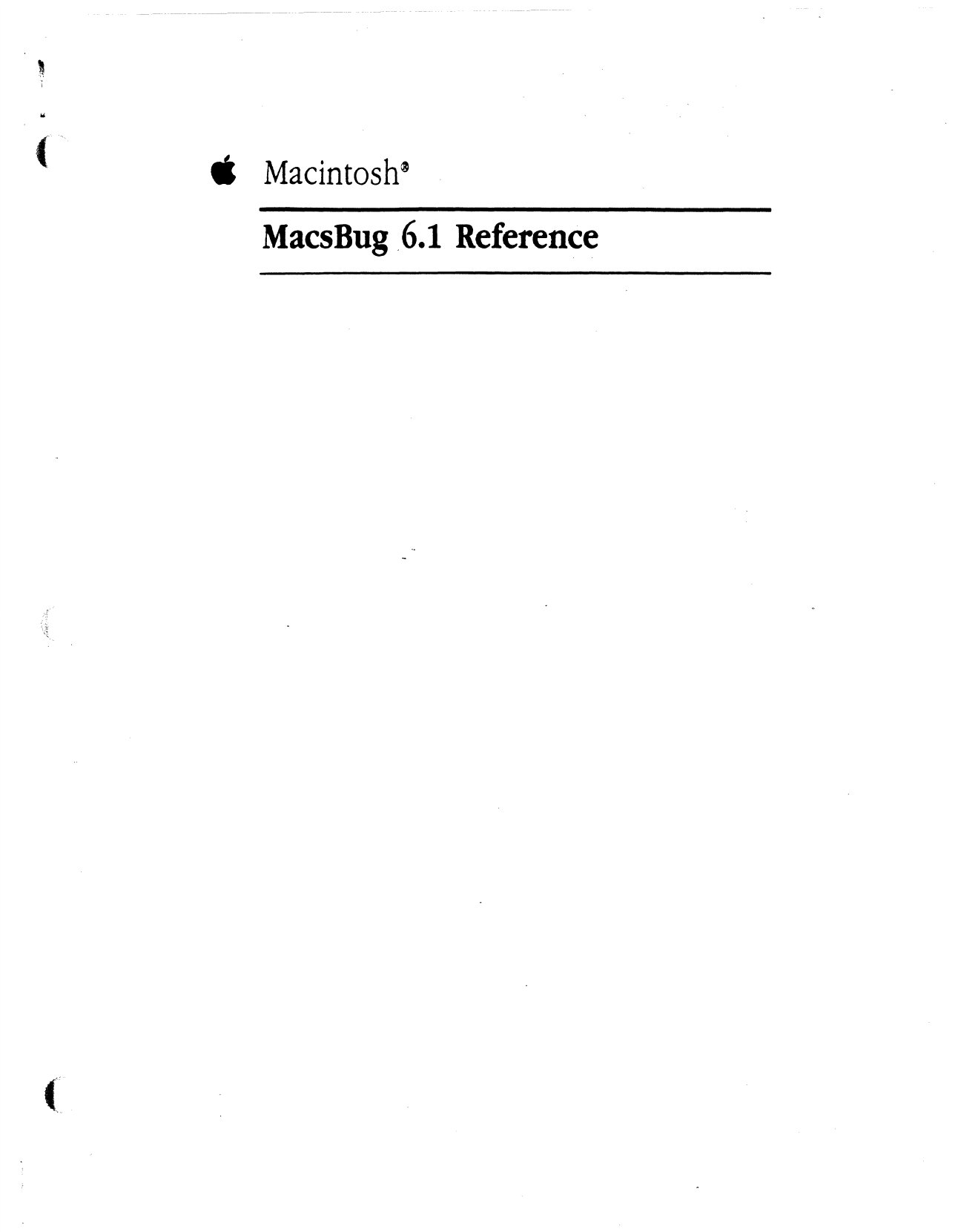 Macsbug 6.1 Reference 1989