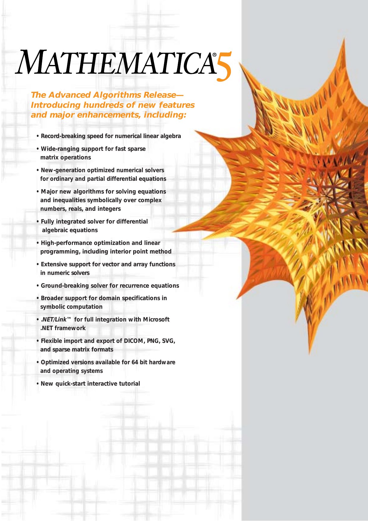 Mathematica 5 Flyer