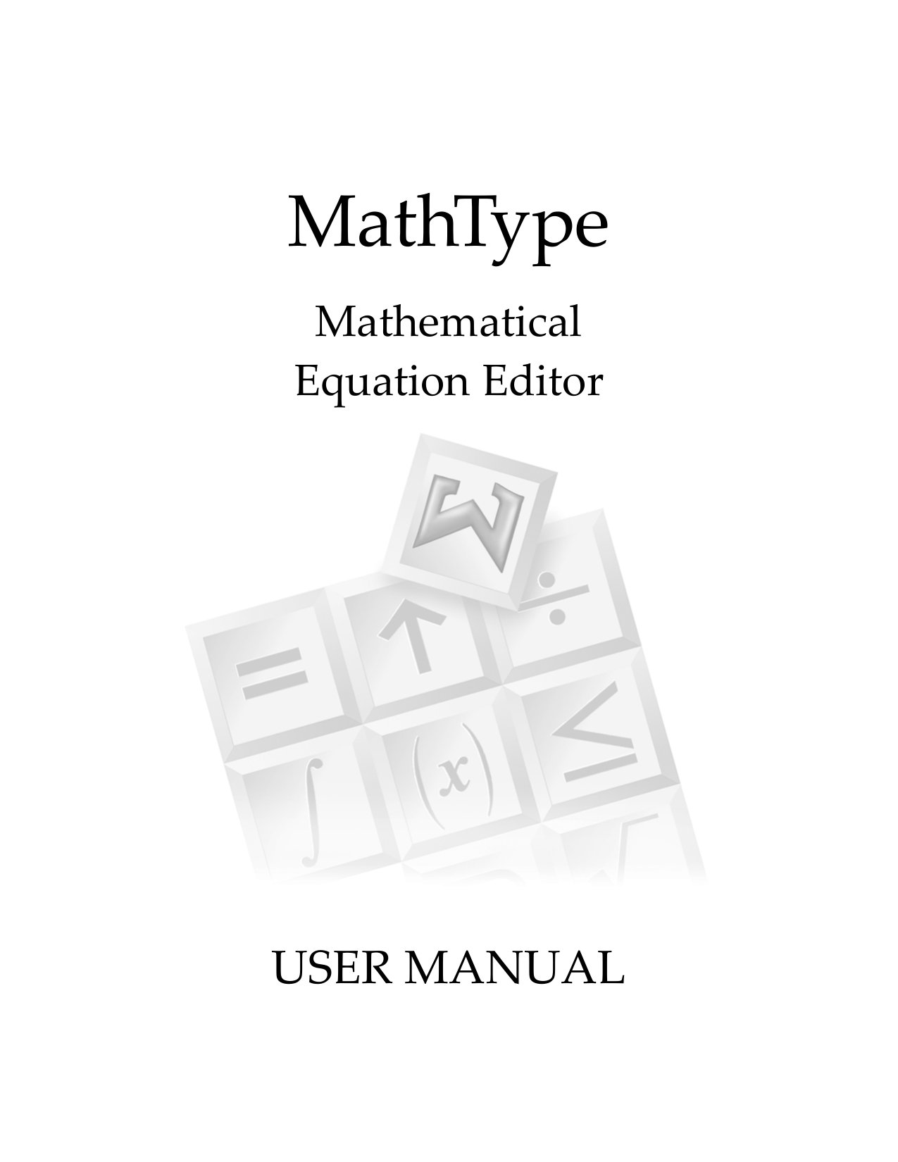 MathType 5 Manual