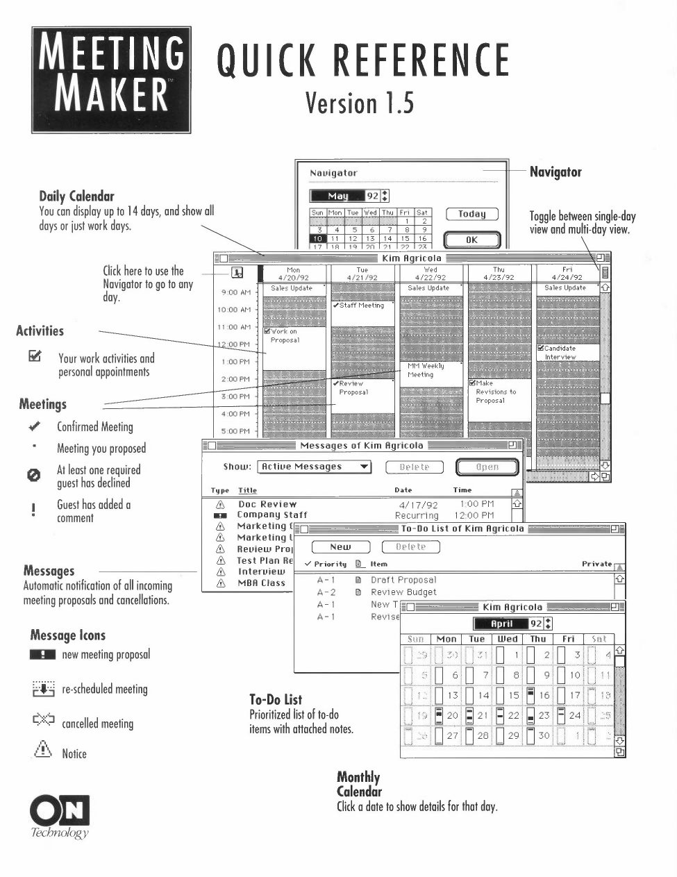 Meeting Maker 1.5 Quick Reference