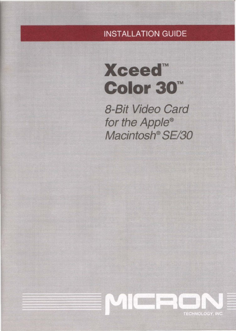 Micron Xceed Color30 InstallGuide