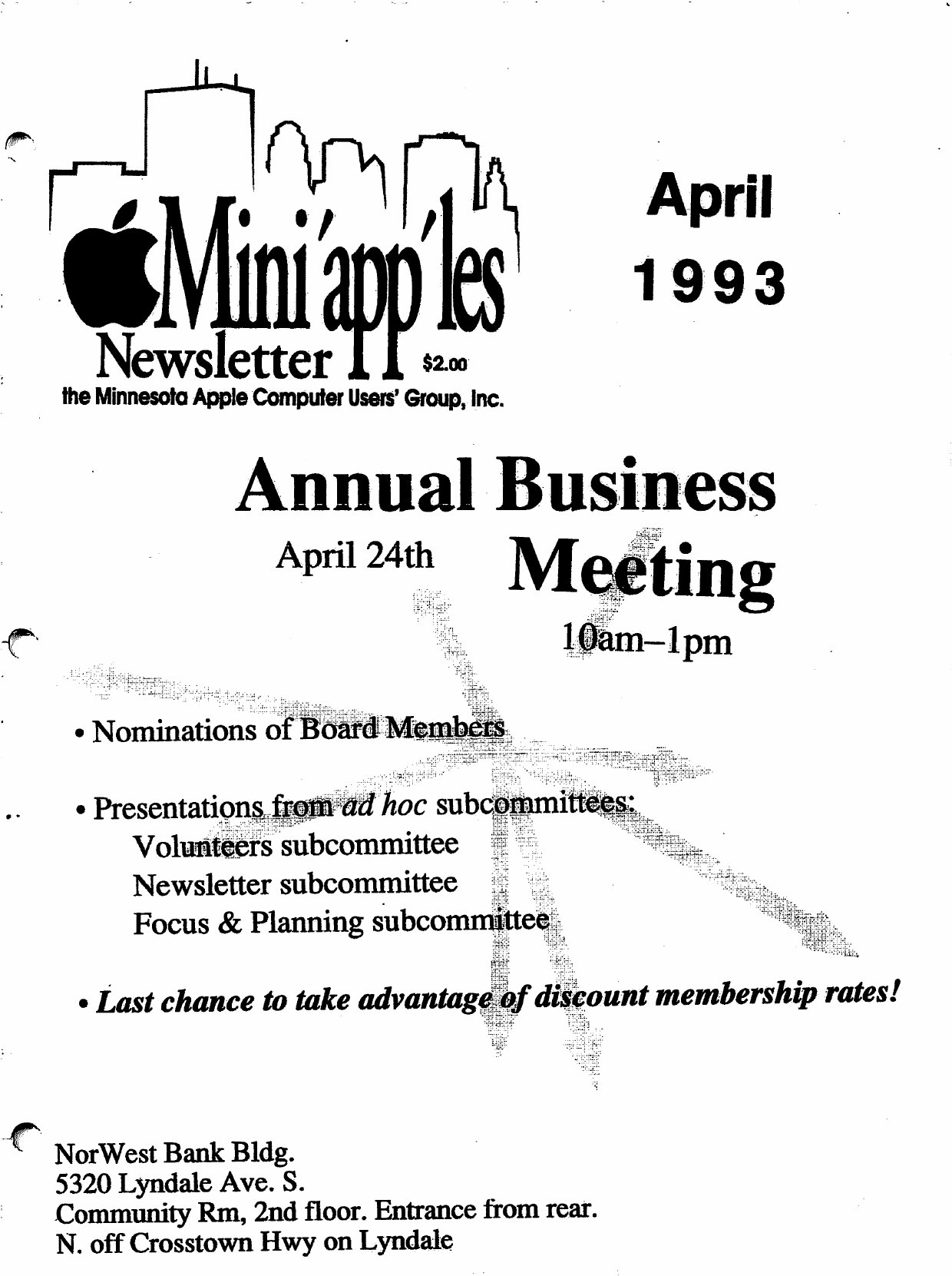 Mini'app'les Newsletter — April 1993