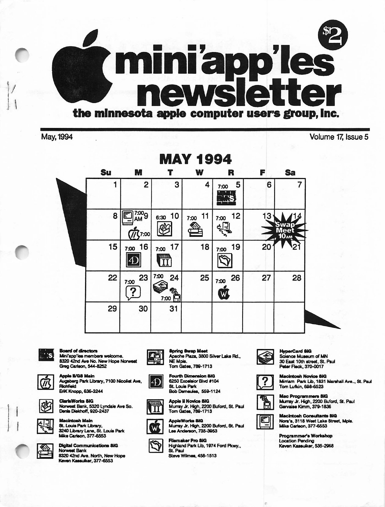 Mini'app'les Newsletter — May 1994