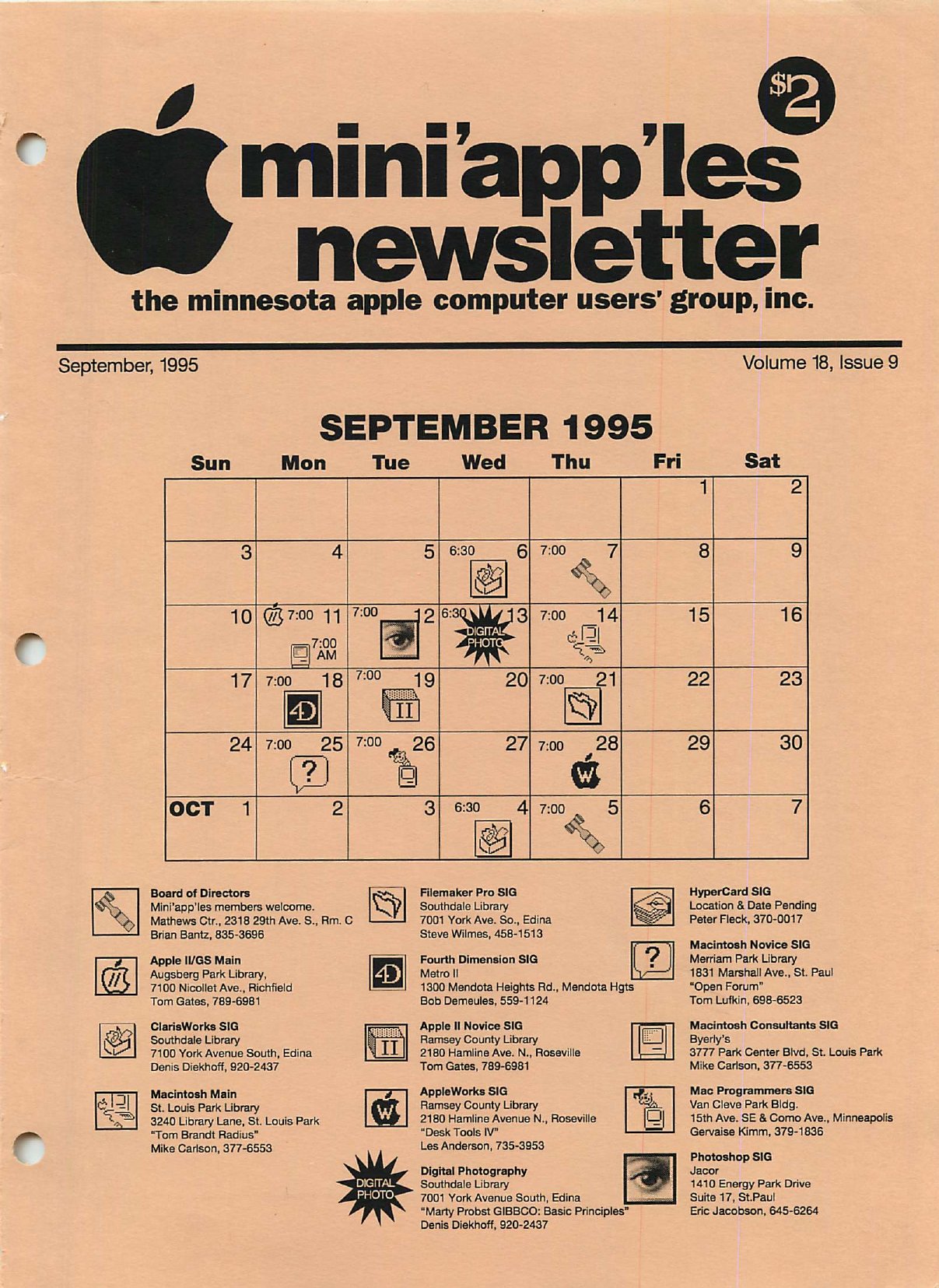 Mini'app'les Newsletter — September 1995