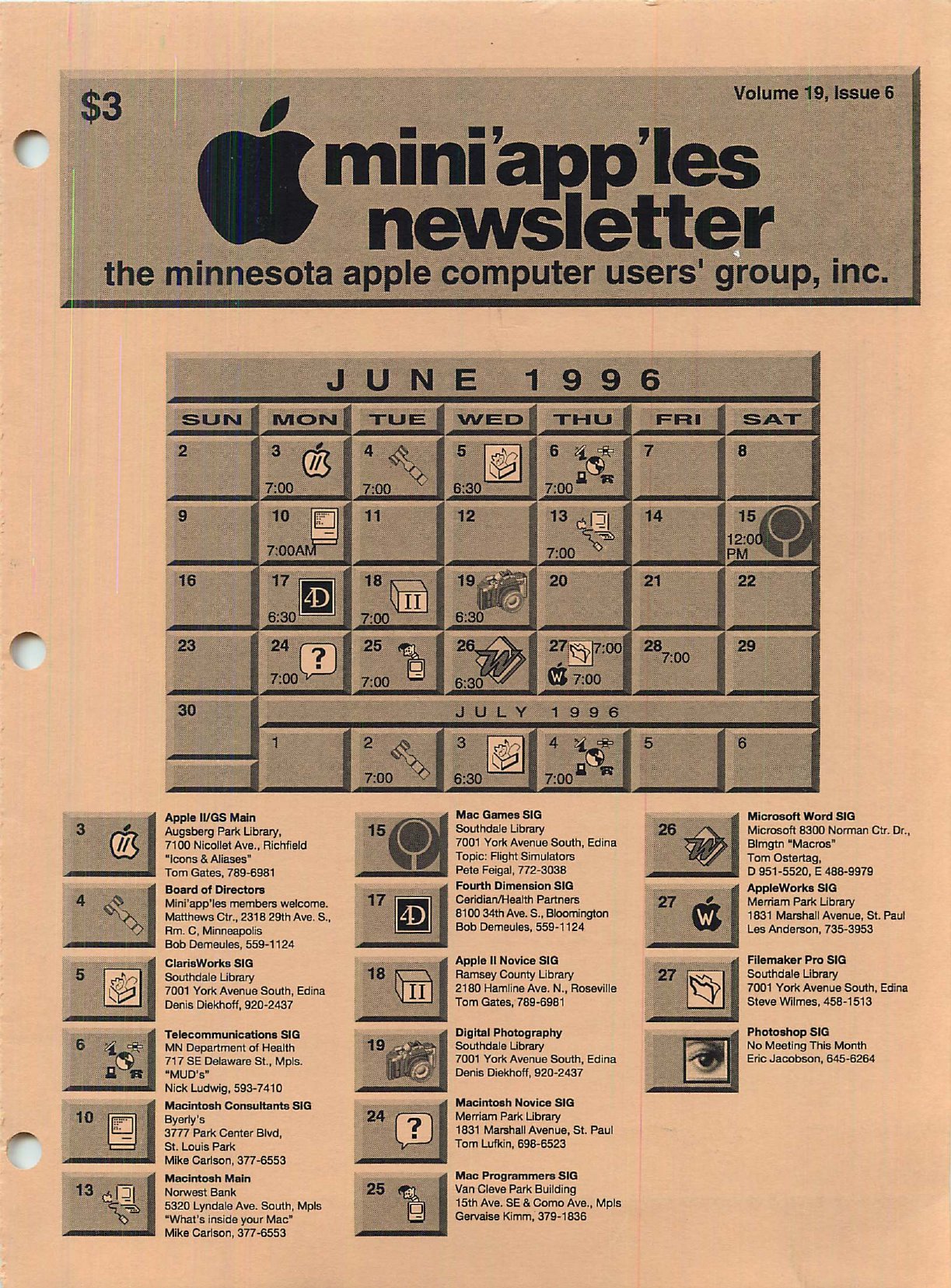Mini'app'les Newsletter — June 1996