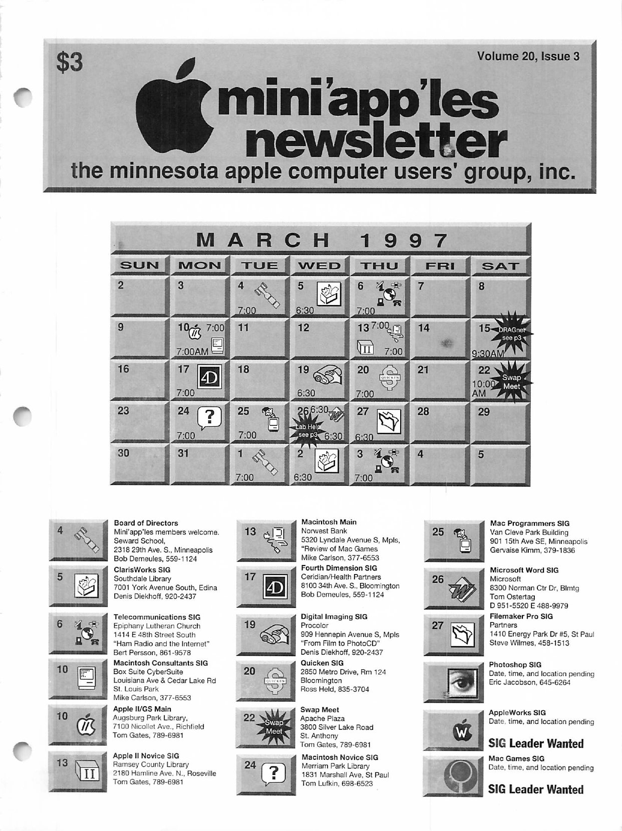 Mini'app'les Newsletter — March 1997
