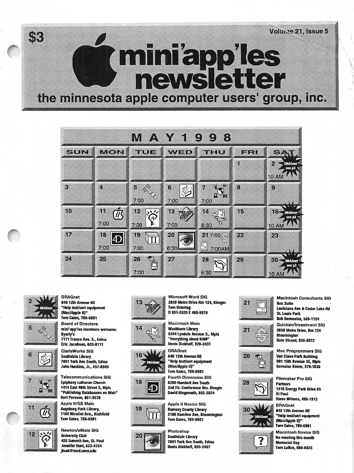 Mini'app'les Newsletter — May 1998