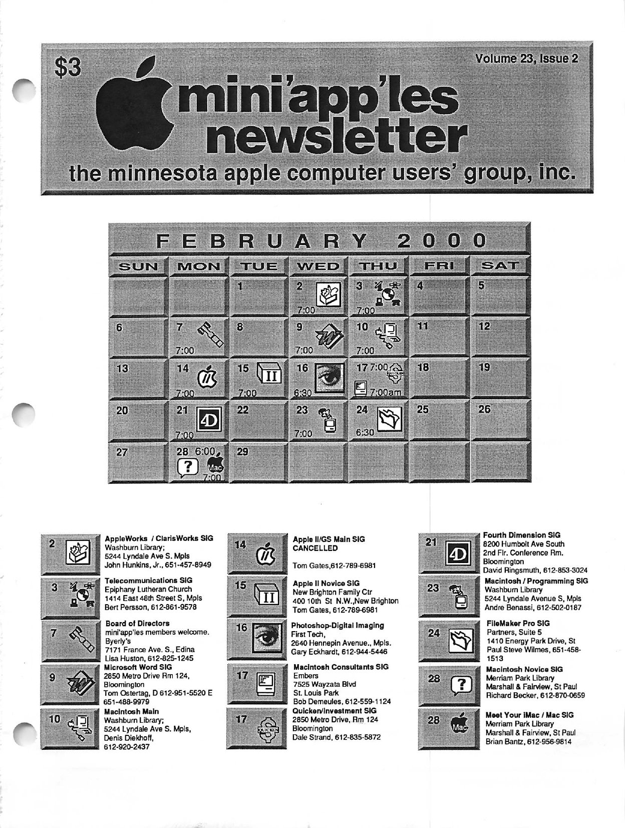 Mini'app'les Newsletter — February 2000