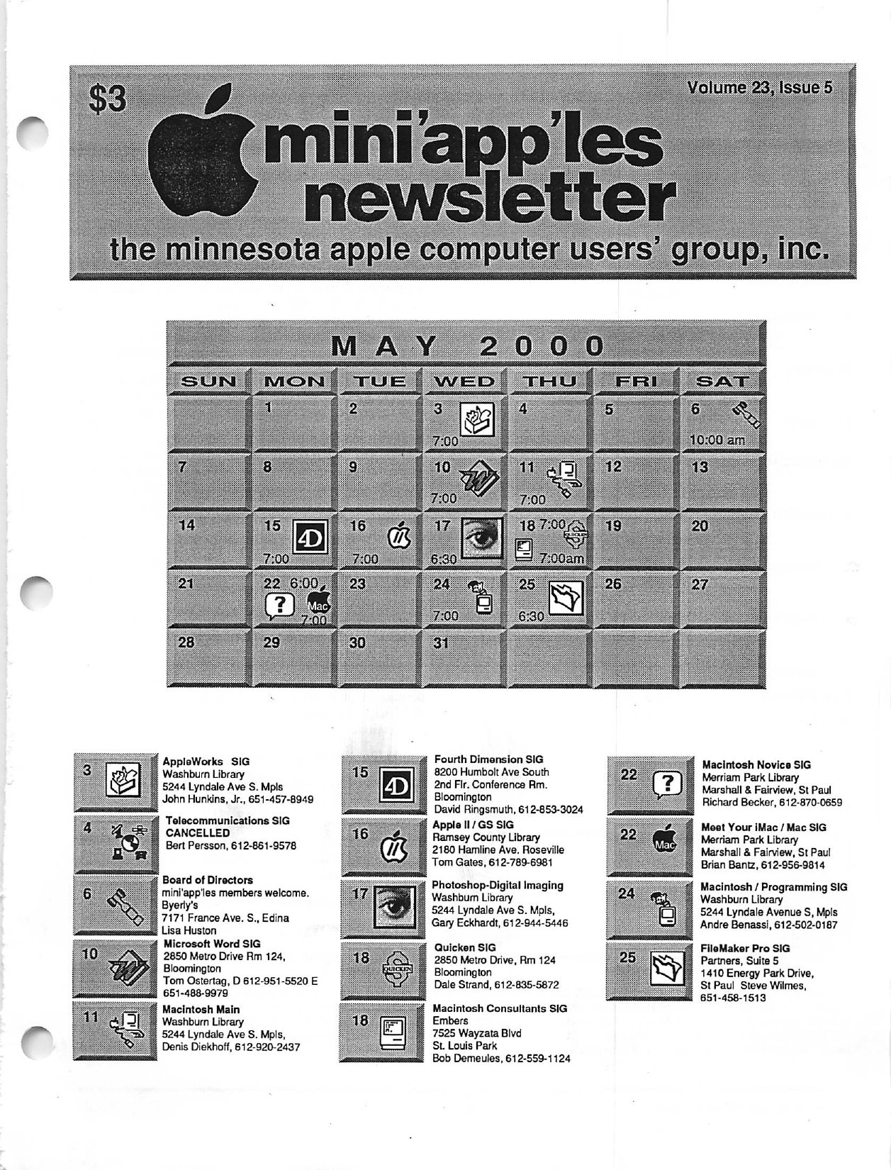 Mini'app'les Newsletter — May 2000