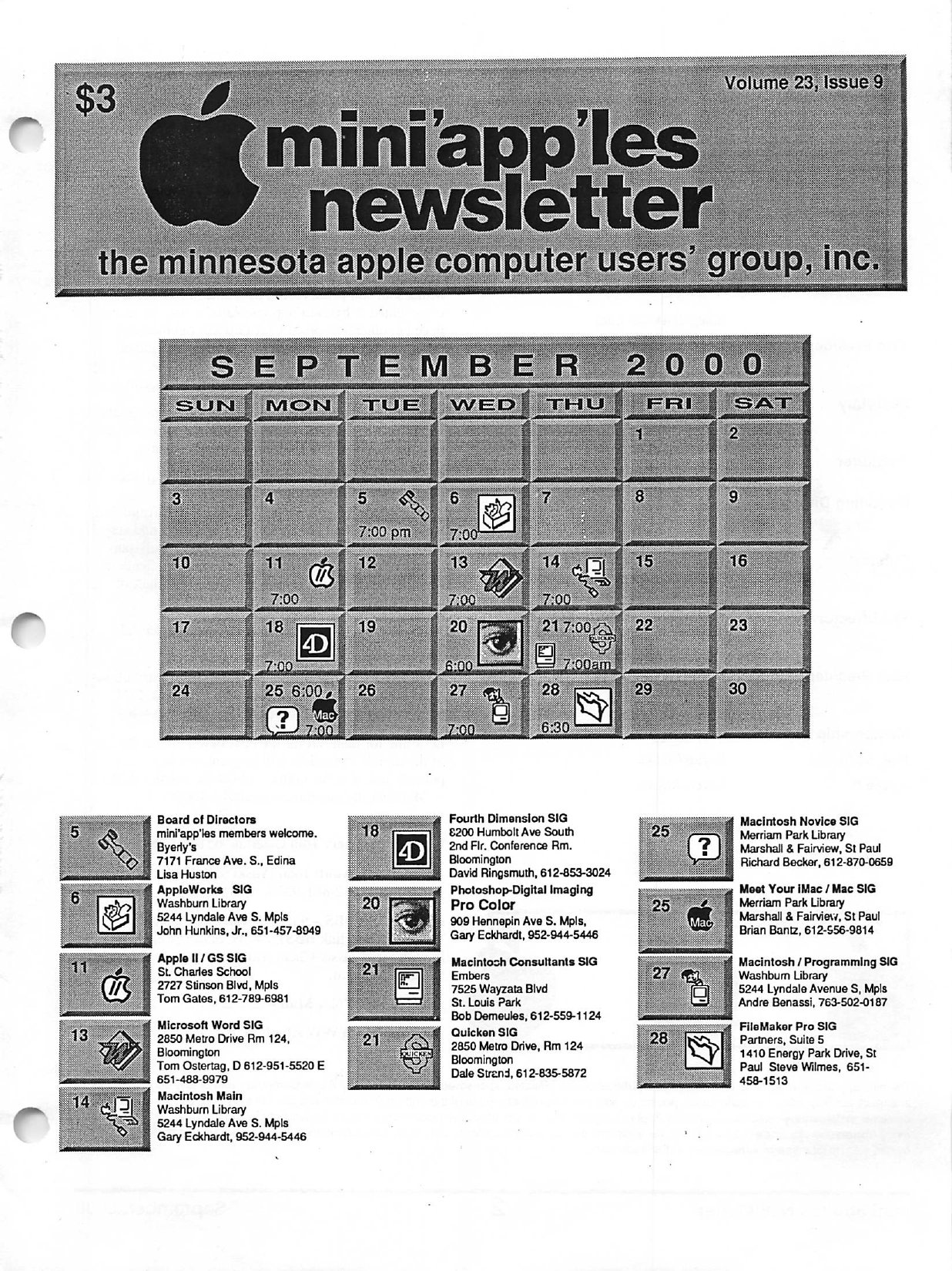 Mini'app'les Newsletter — September 2000