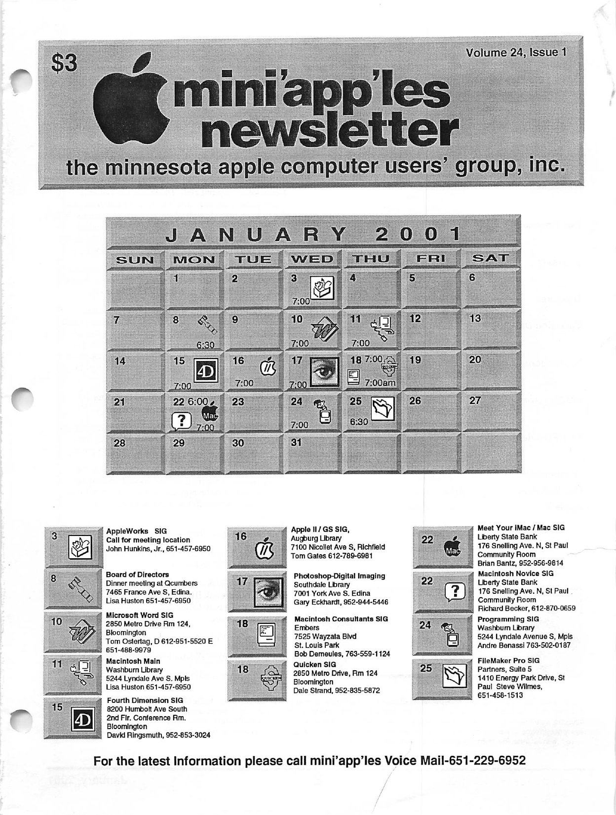 Mini'app'les Newsletter — January 2001