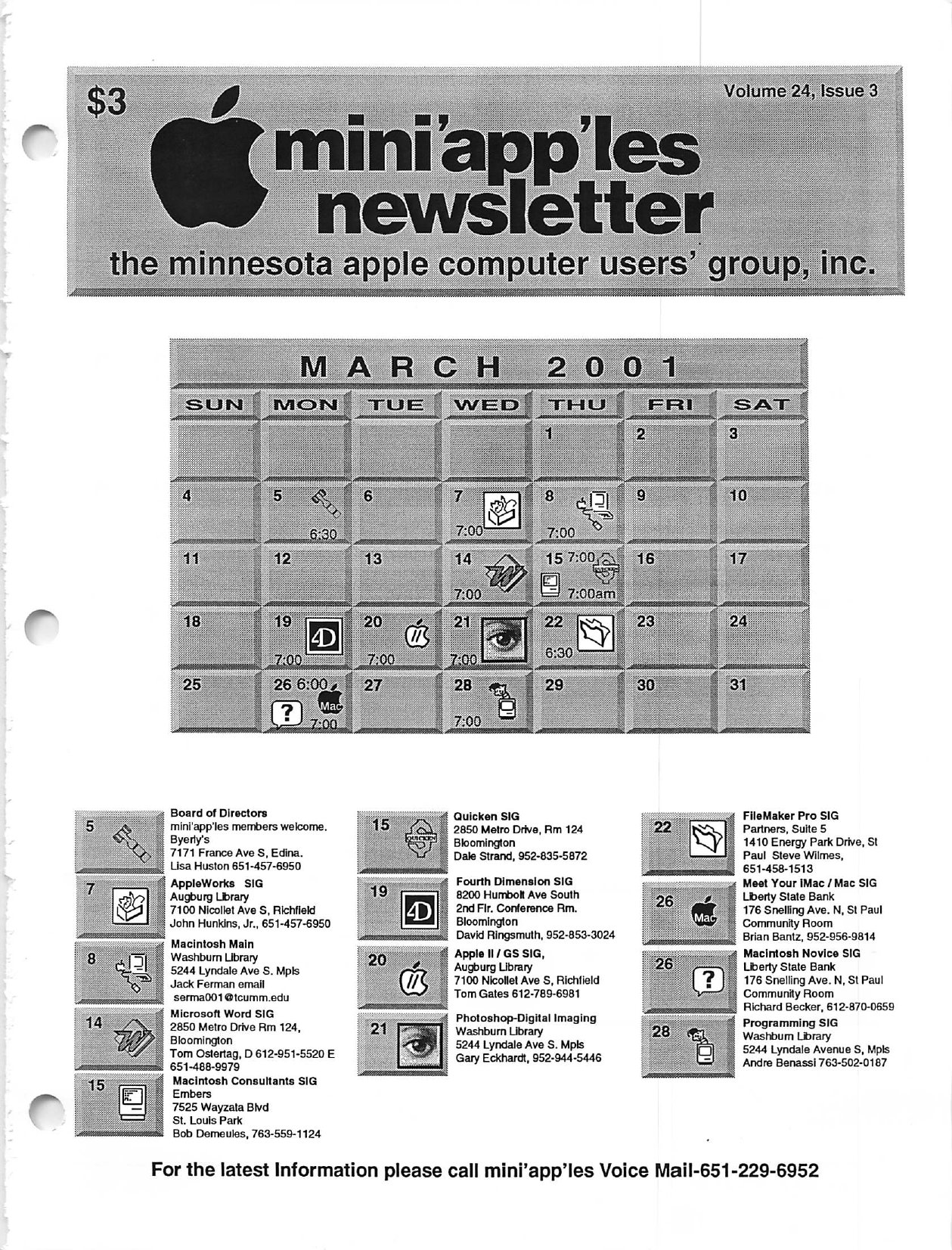 Mini'app'les Newsletter — March 2001