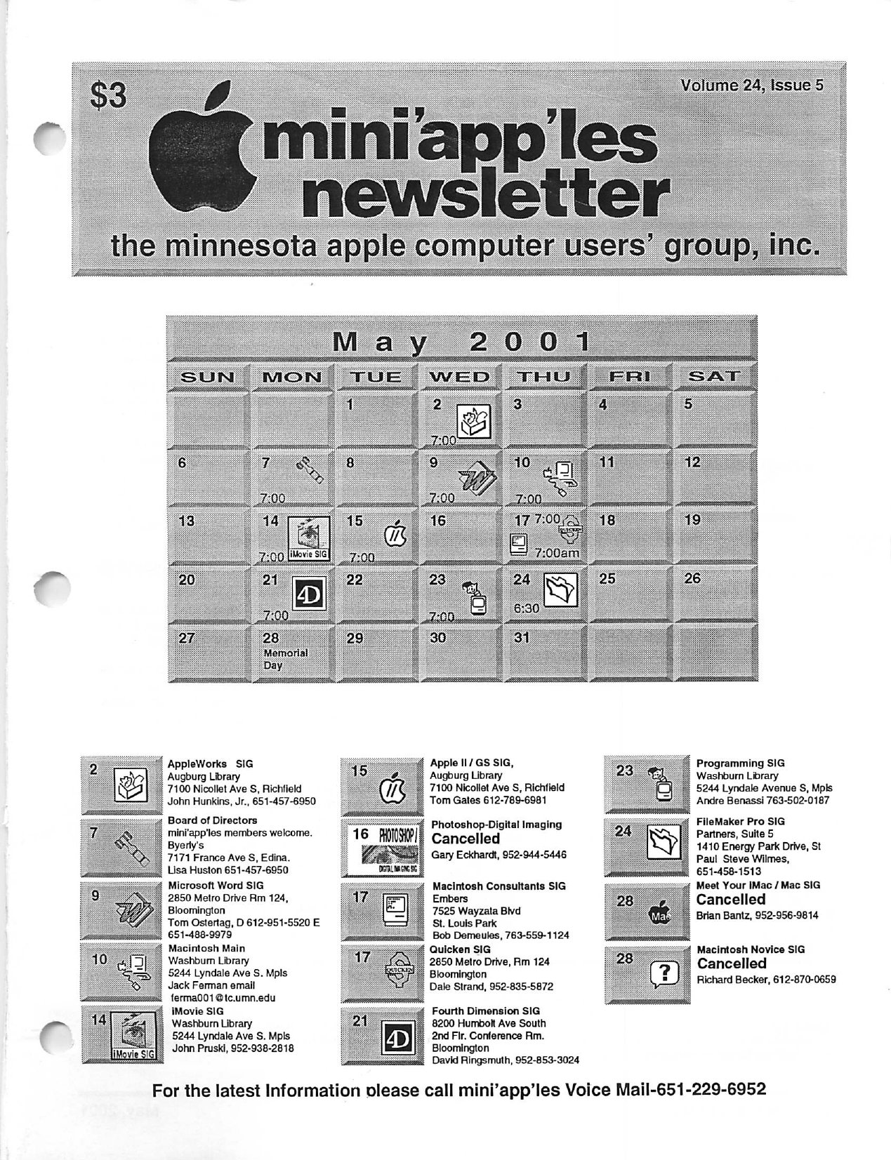 Mini'app'les Newsletter — May 2001