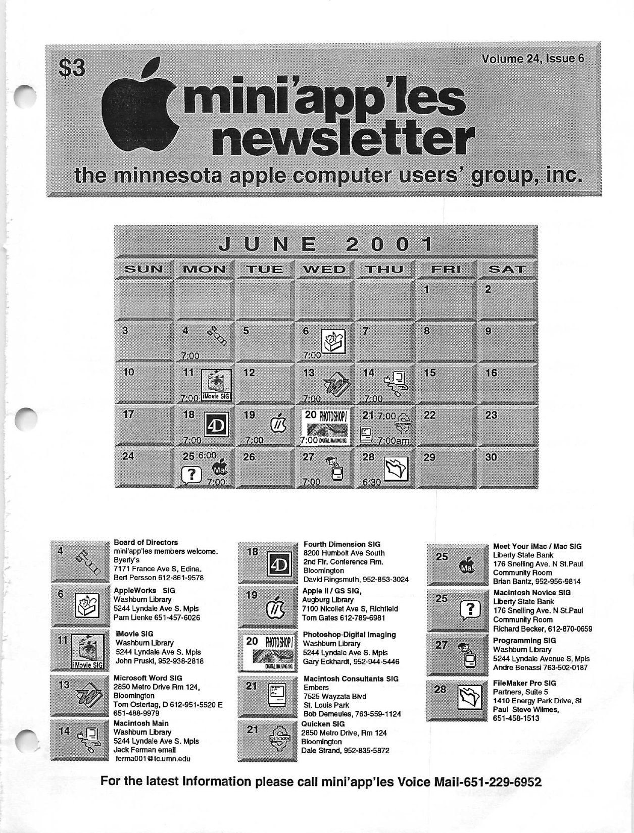 Mini'app'les Newsletter — June 2001