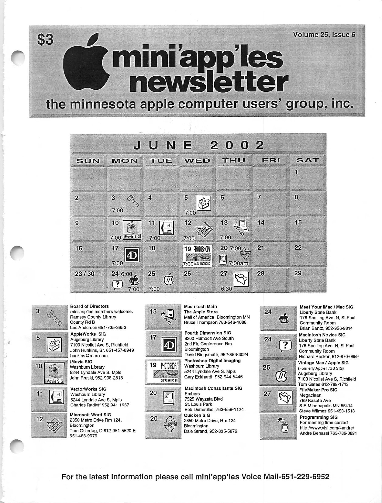 Mini'app'les Newsletter — June 2002
