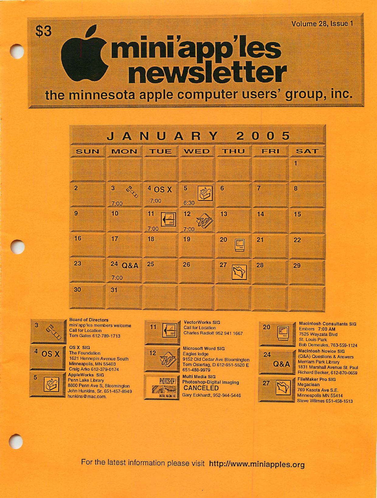 Mini'app'les Newsletter — January 2005