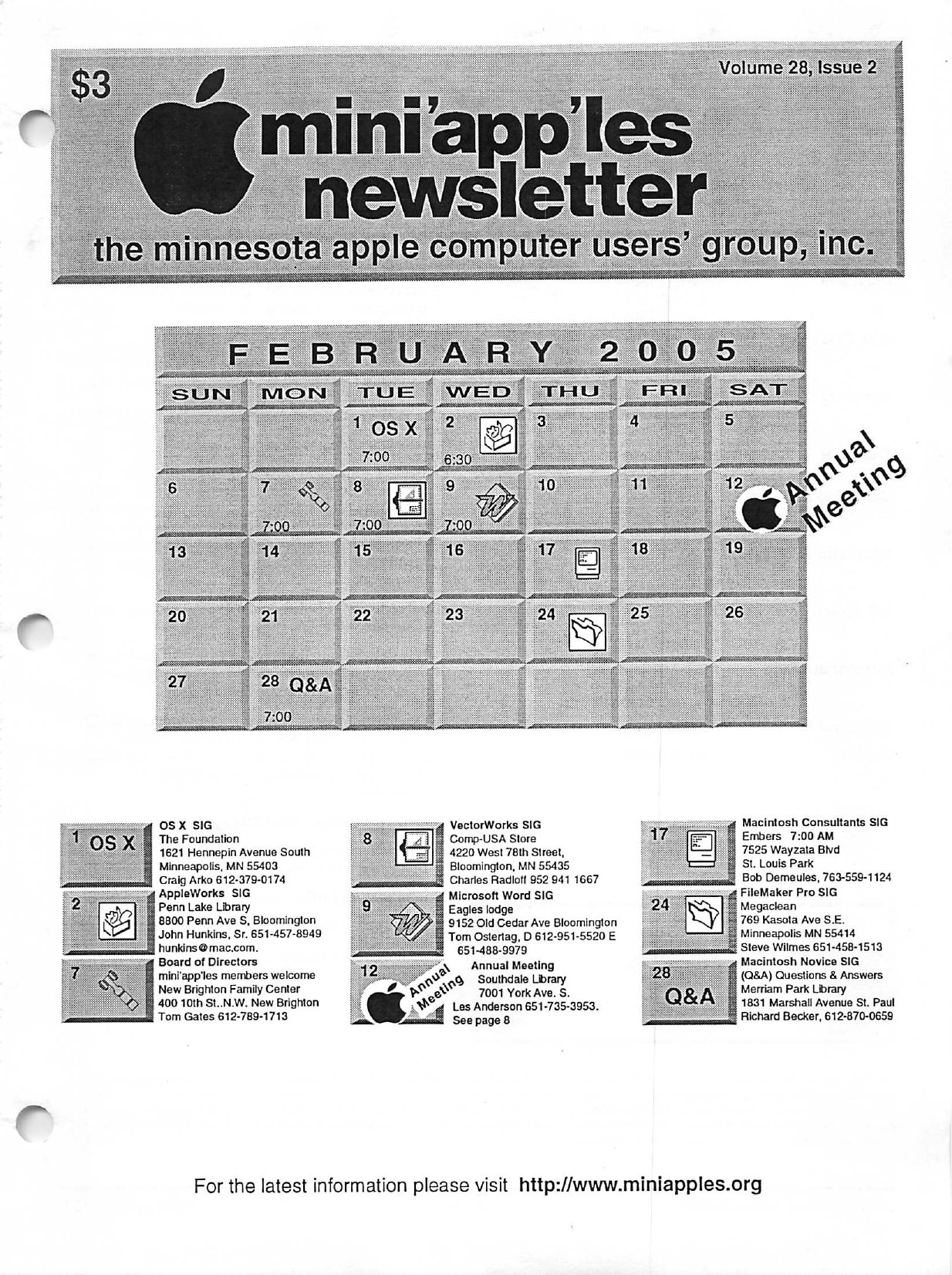 Mini'app'les Newsletter — February 2005