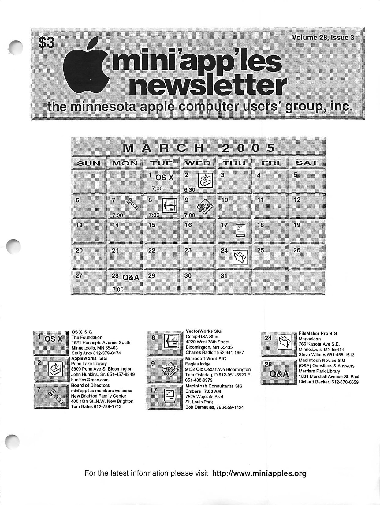 Mini'app'les Newsletter — March 2005