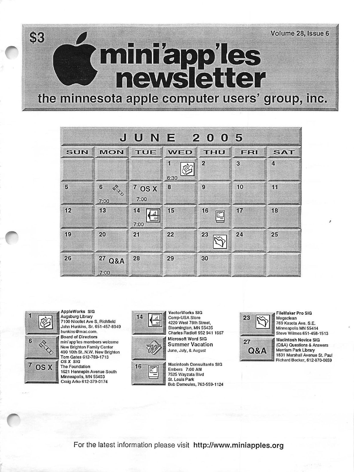 Mini'app'les Newsletter — June 2005