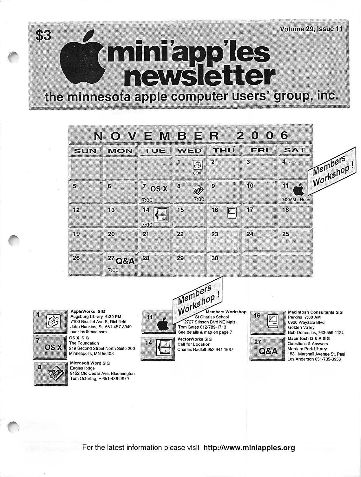 Mini'app'les Newsletter — November 2006