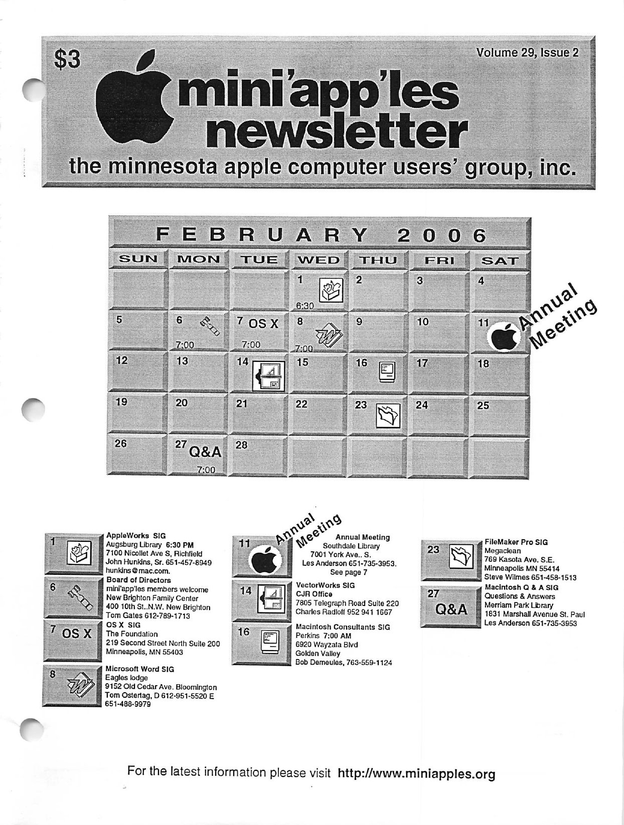 Mini'app'les Newsletter — February 2006
