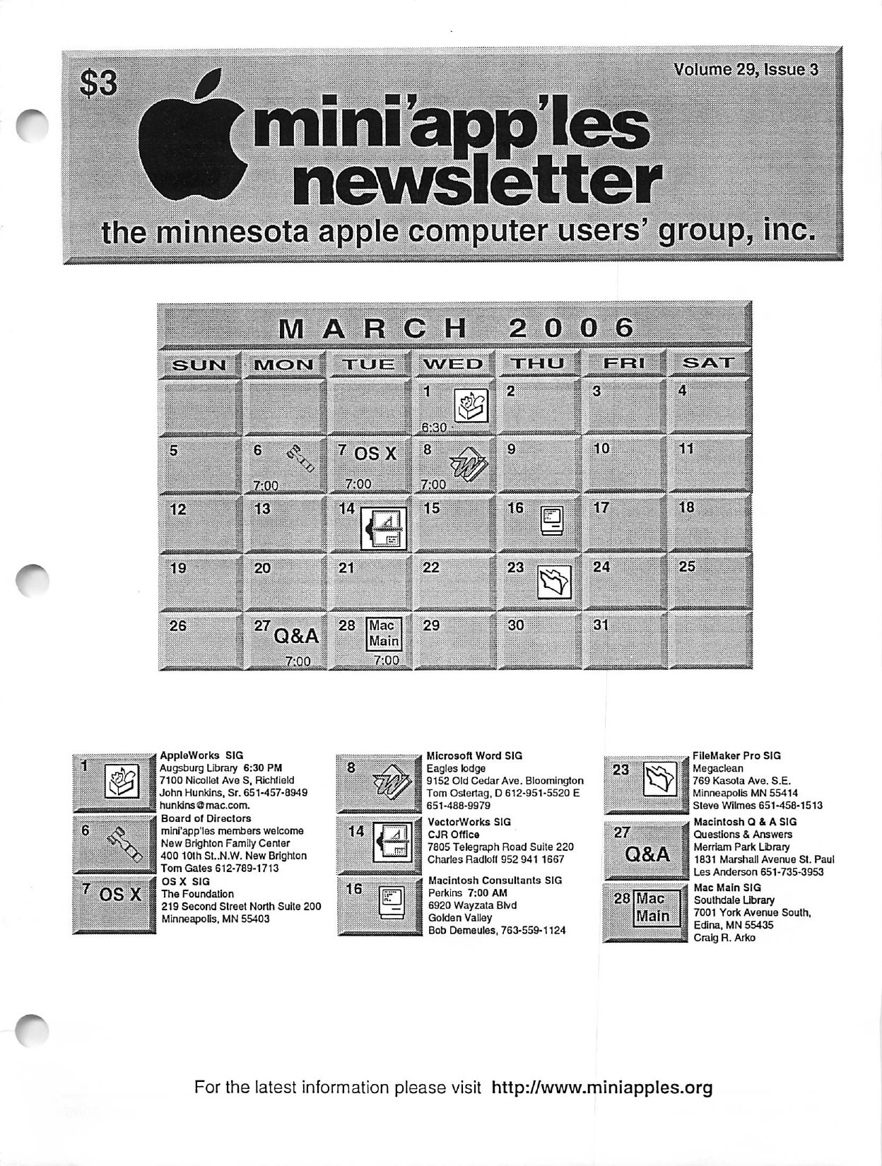 Mini'app'les Newsletter — March 2006